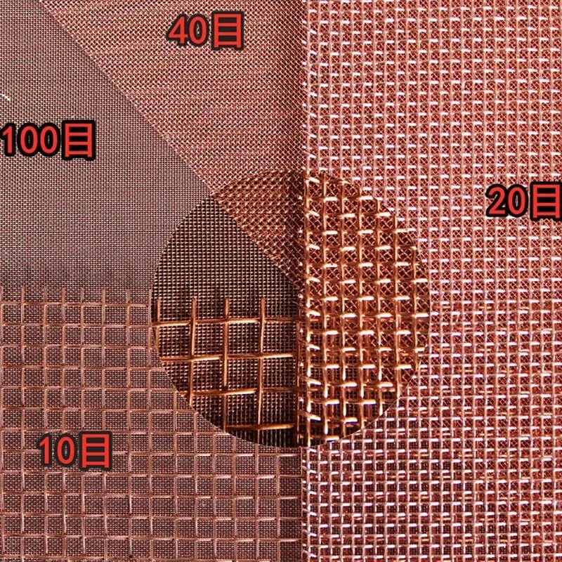 20–1 Stück Kupfergeflechtdraht, 10–200 Mesh-Abschirmtuchfilter, Kupfersieb, Laborbedarf, Kupfergeflecht, grobes Mullgeflecht