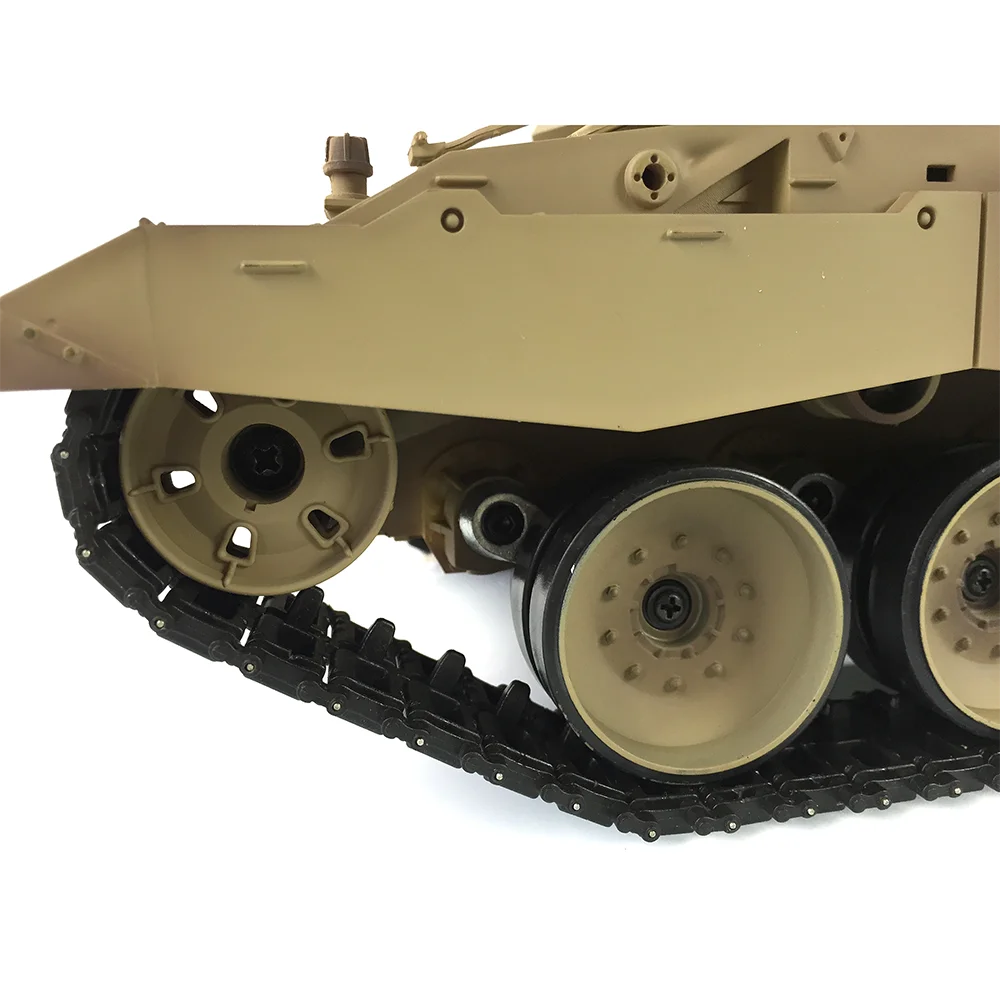 Heng Long 1/16 Scale 7.0 Plastic Ver Challenger II 2.4G RTR RC Tank Model 3908 Painted Yellow  Gearbox Wheels Smoke Unit TH17734 5