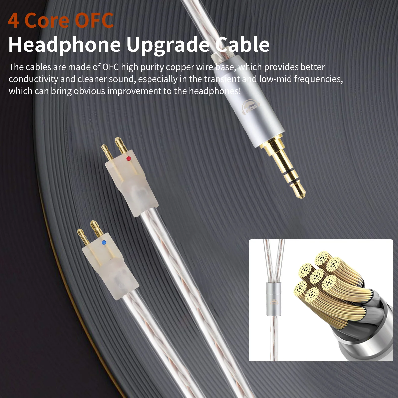 Oksc-バランス型イヤホンケーブル,fitear mh334 mh334sr mh335dw