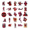 50pcs The Avengers Deadpool Cartoon Stickers Cool Super Hero Anime Decals DIY Phone Laptop Skateboard Sticker Decor Toys 5