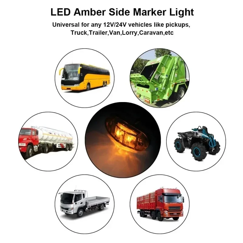 LED Side Marker Lights Car External White