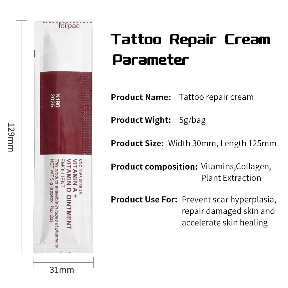 30/50/100/200/300PCS Tattoo Aftercare Cream vitamina A & D Tattoo Repairing Cream Fougera Vitamin unguento forniture per la cura del tatuaggio