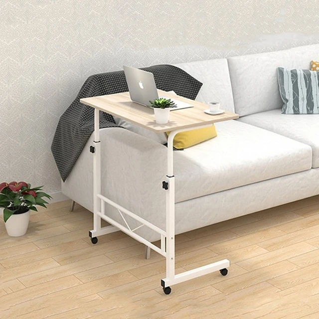 Mesa de ordenador ajustable portátil de escritorio girar mesa de cama para  PC puede ser levantado Escritorio con rueda, Auxiliar Mesa portátil para  Sofá