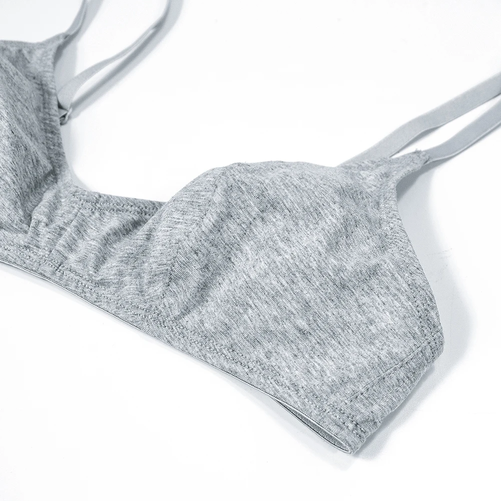 Ultra Thin Wire-Free Bra - Breathable Comfortable Underwear 2PCS Grey Beige Black