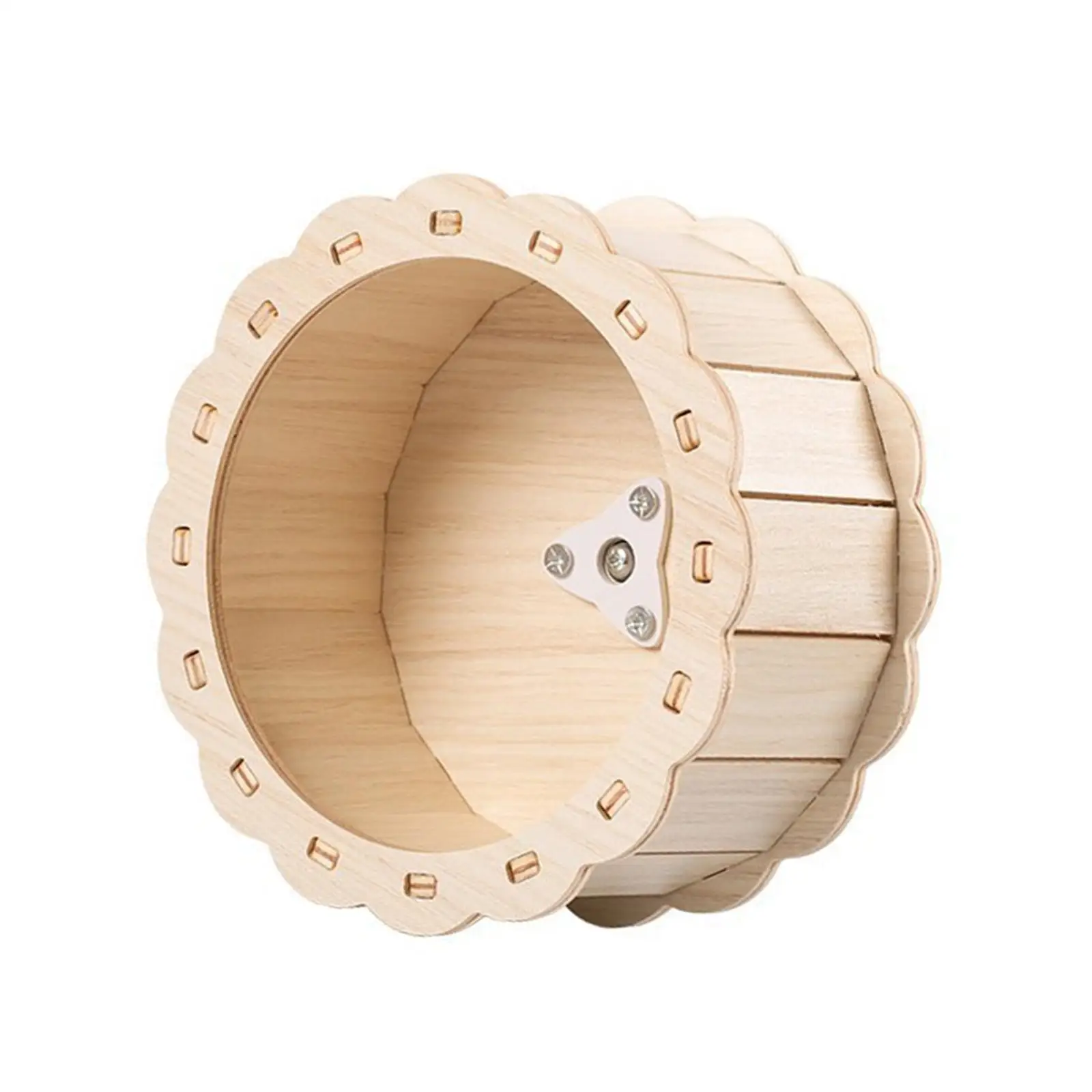 Hamster Wooden Running Wheel Quiet Hamster Toys Exercise Wheel Treadmill for Small Animals Rat Gerbils Chinchilla Syrian Hamster