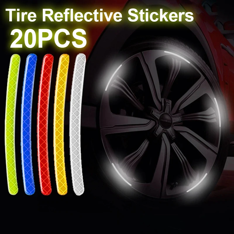 Reflective stickers Reflective tape bands Reflective tape Bike reflective tape Car Bike Motorcycle Wheel Hub Reflective Stickers Safety Warning Decoration Reflective Strip Self-adhesive Luminous Tapes