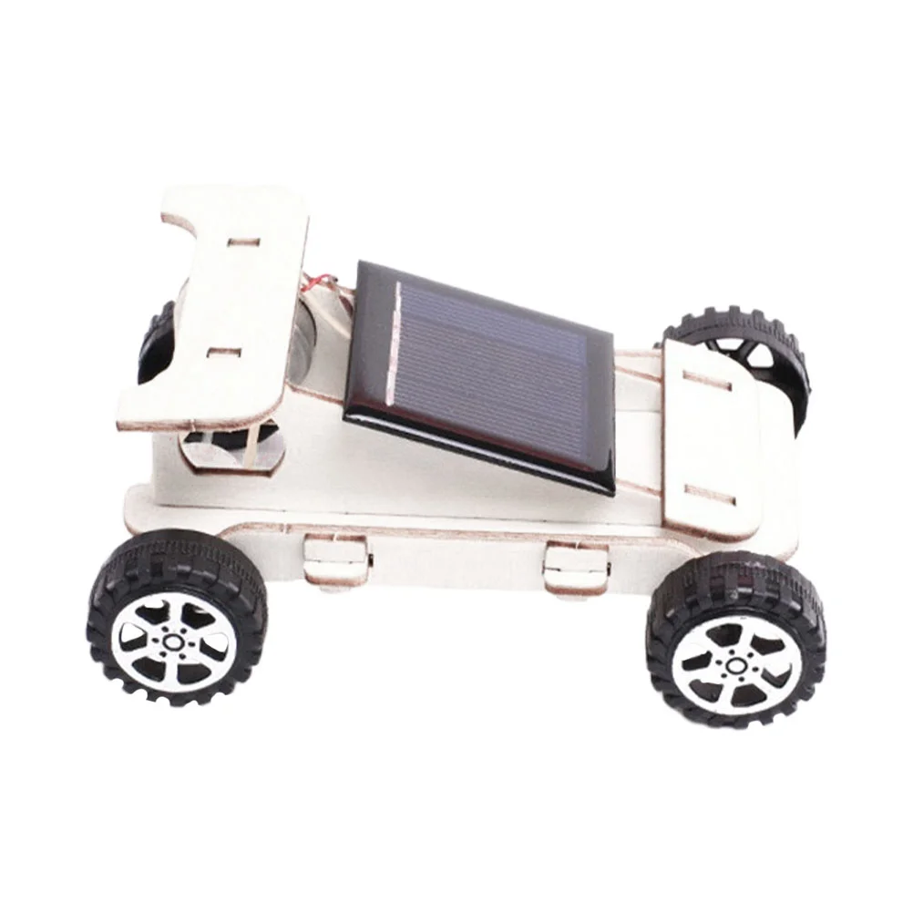 

Solar Car Puzzle Toys Energy Powered DIY Assembly Model Kids Educational Playset Wooden Experiment Child Children Plaything