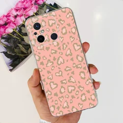 Soft Silicone Case - Cute Painted Transparent TPU Back Cover - Redmi 12C (Colorful)