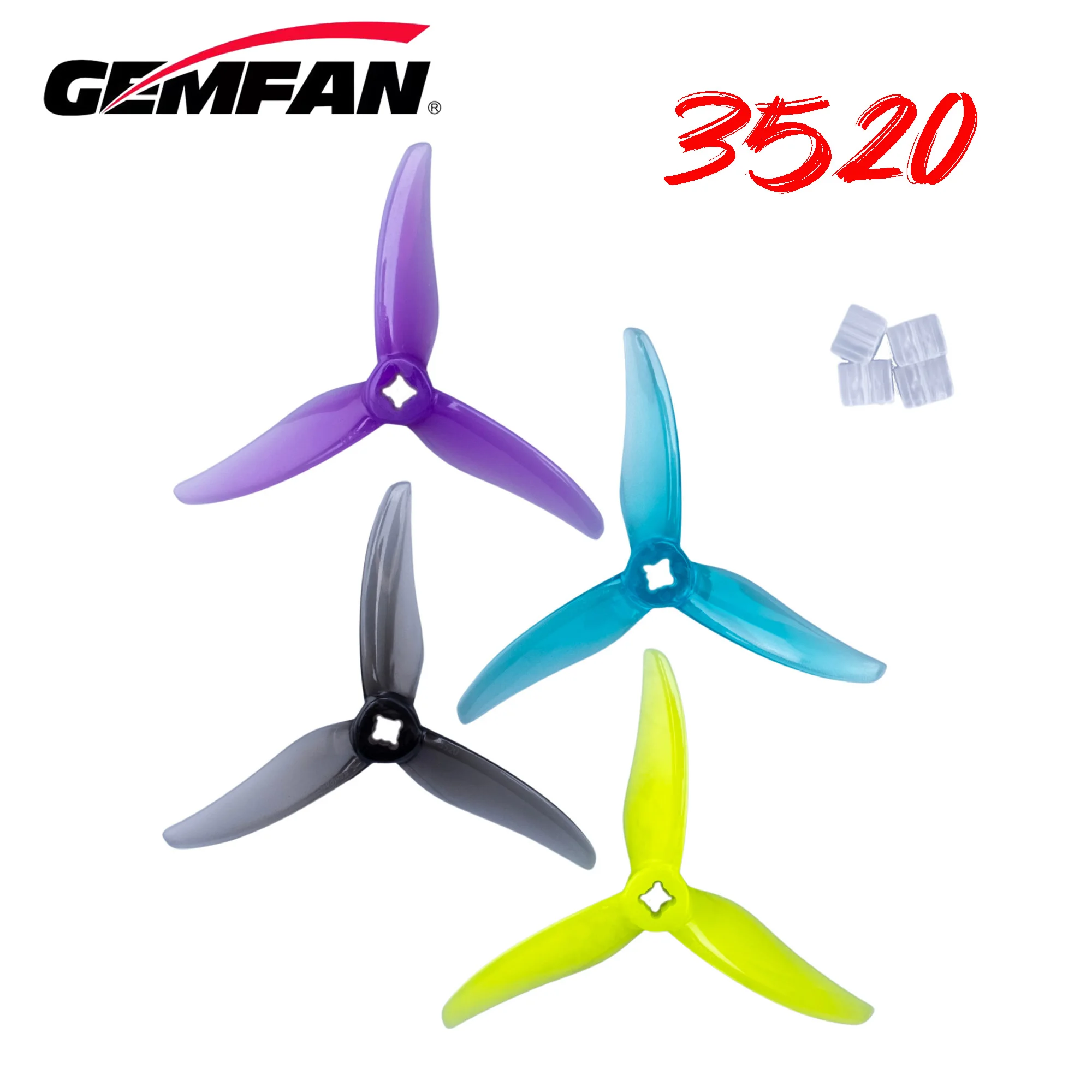 ใบพัดโดรนแข่ง Gemfan 3.5x2x3 3ใบพัด สำหรับ Toothpick 2204 CW/CCW 2คู่