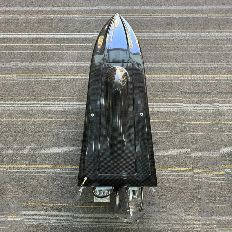 RC Speedboat Model Racing O-boat Carbon Fiber Hull High-speed Electric Remote Control Boat Finished Ship Model Toy Gift 1