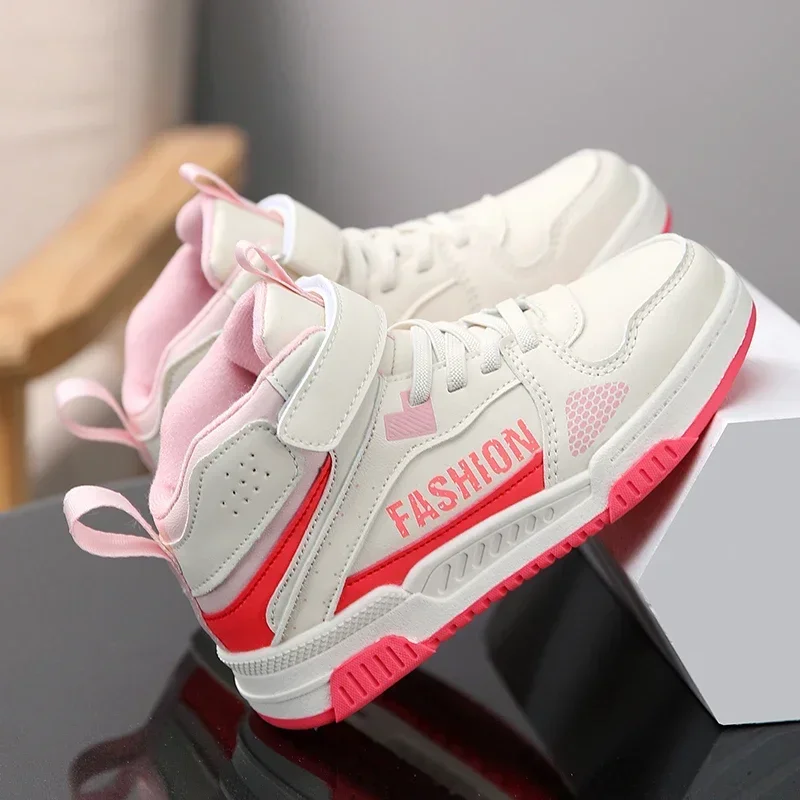 Fashion Girl Sneaker Children Casual Shoes Luxury High Top Autumn
