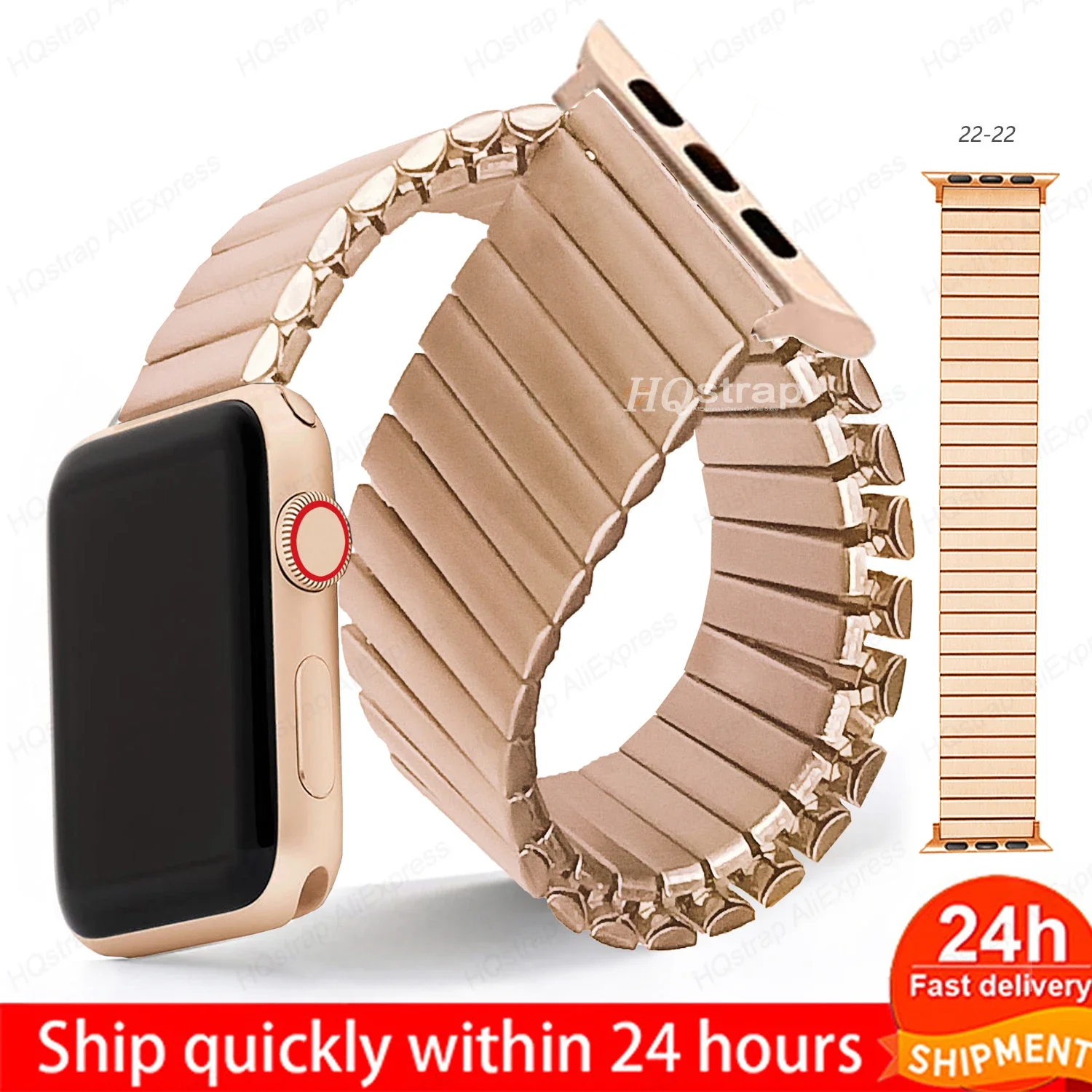 ตัวเลือกสินค้า สายรัดข้อมือสแตนเลสสตีลสำหรับ Apple Watch ทุกรุ่น