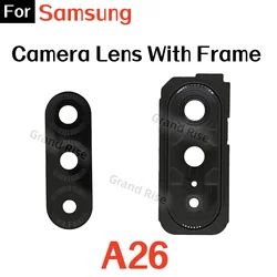 Premium Rear Camera Glass Lens with Frame and Adhesive Sticker (A26 Frame)