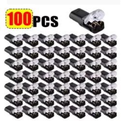 Waterproof 2 - Pin Wire Connector Set for Electrical Applications (100 Pcs)