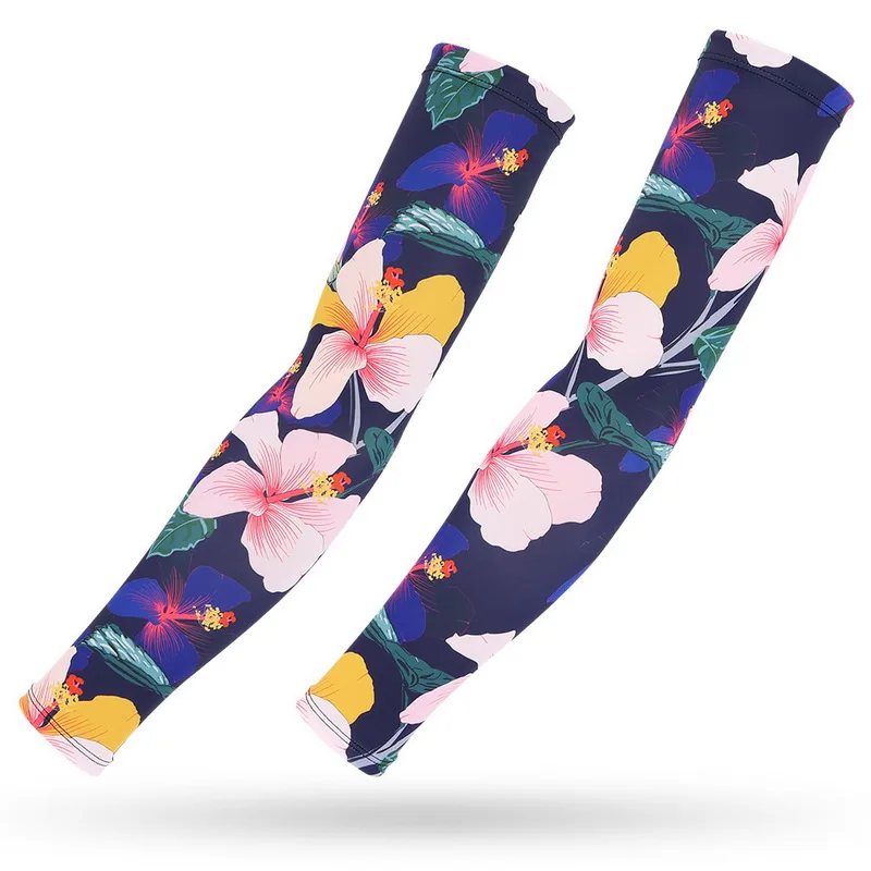 Unisex UV Protection Cooling Tattoo Design Cycling Arm Sleeves