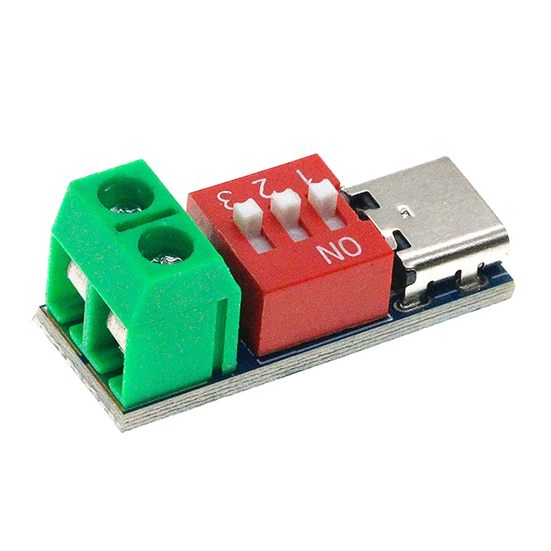 5-20V PD 고속 충전 테스트 보드 조정 가능한 PD 트리거 보드 모듈 USB Type-C 100W 전압 커넥터 전원 공급 장치 액세서리