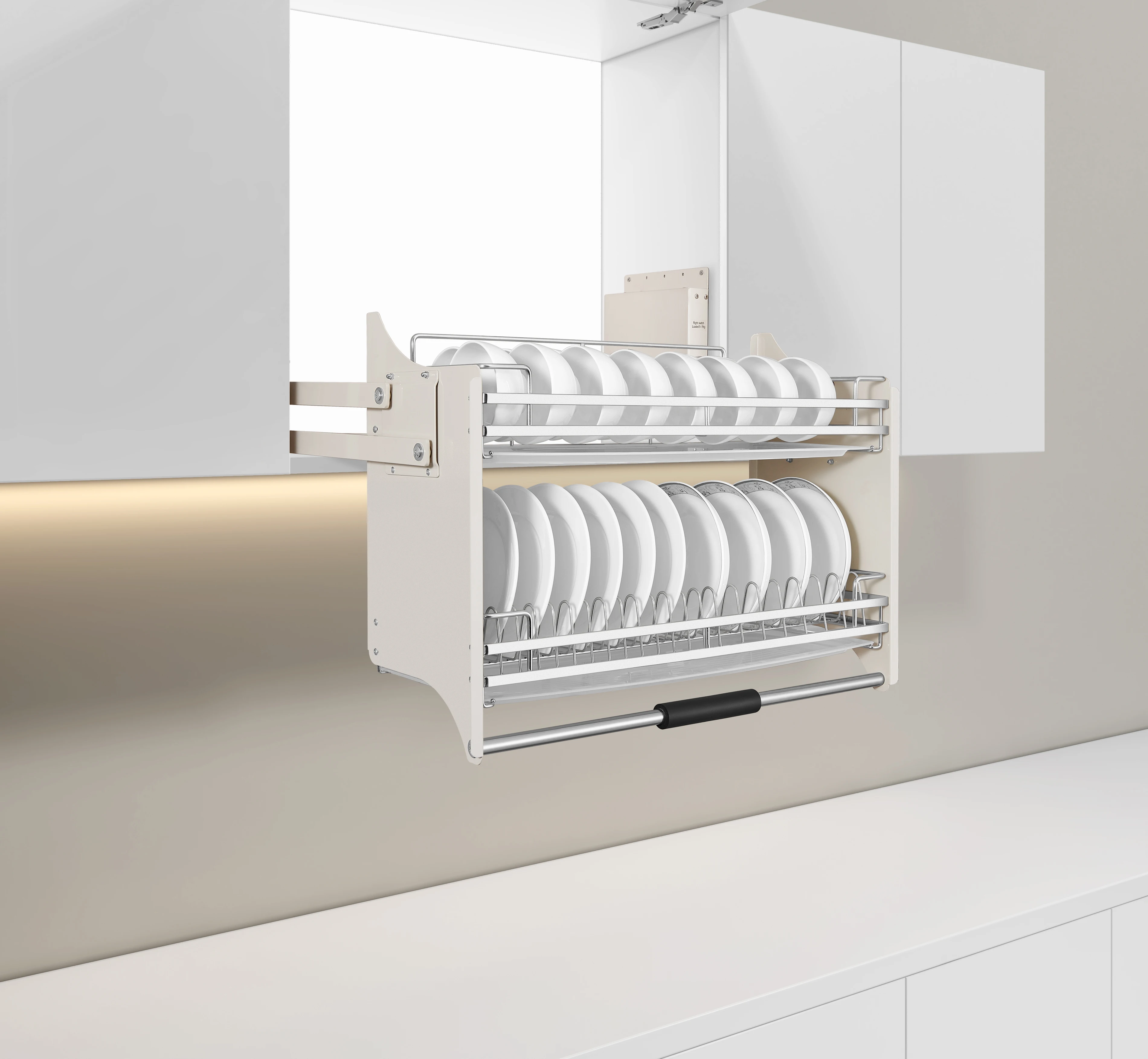 26-Inch Modern Design Lift Basket Pull-Down Hidden Cabinet Kitchen Shelves Drawer Baskets For Efficient In-Cabinet Organization