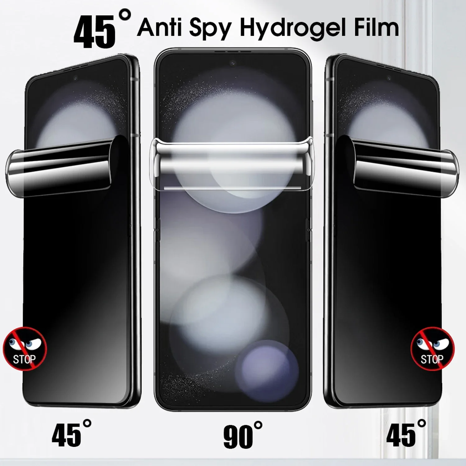 Privacy Anti-Spy Hydrogel Screen Protector and Lens Cover