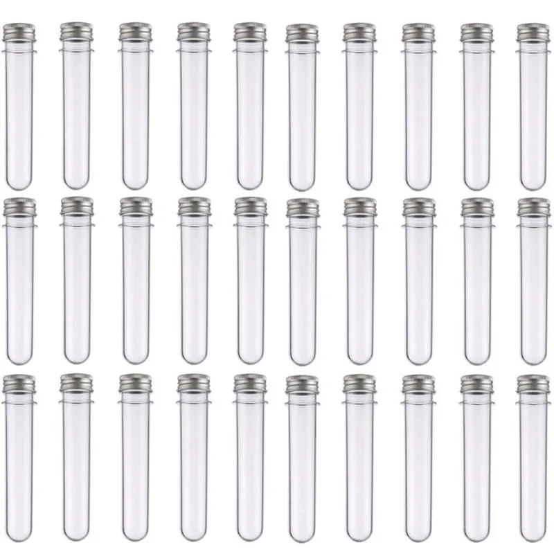 30Pcs40mlClearPlasticTestTubesBulkTestTubesTestTubeswith