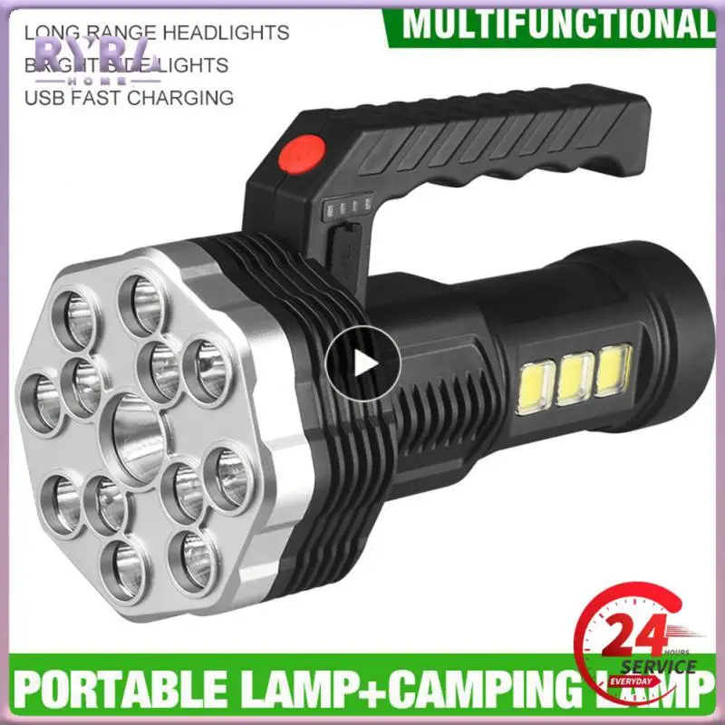 

High Power LED Flashlight COB Side Light Outdoor Emergency Lamp Camping Lamp Waterproof Handheld Portable LED Flashlights