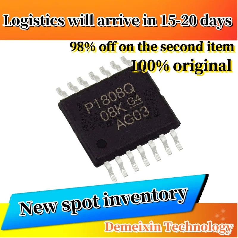 10PCS  PCM1808QPWRQ1 logo  P1808QP TSSOP-14 100% original inventory
