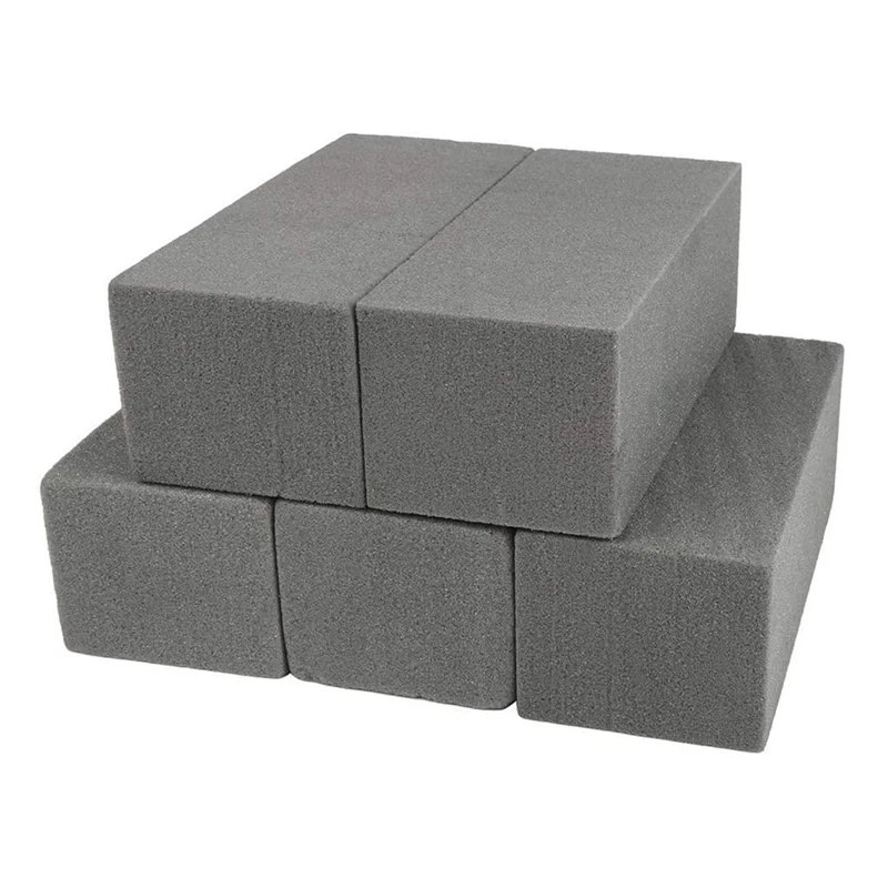5 Pcs Floral Foam Blocks Brick Flower Florist Flower Bricks Applied Dry Or Wet For Artificial Flowers Layout DIY Craft