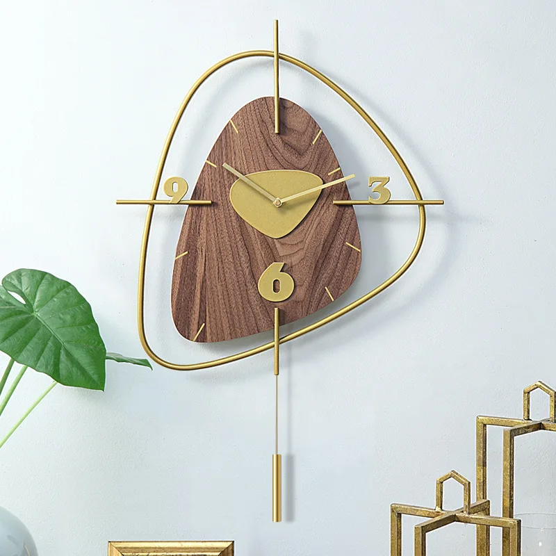 

Настенные часы в скандинавском стиле, домашние модные, креативные, персонализированные Современные Простые художественные украшения для гостиной, железные бесшумные настенные часы