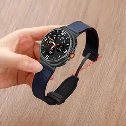 Enhanced Leather Silicone Magnetic Sport Wristband for Galaxy 8-8 Classic (Midnight Blue-B)