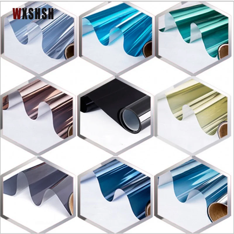 Reflective mirror film Anti UV Heat Insulation Solar Window Film Foil Stained Vinyl Home Raamfolie Multiple Color 100cm*600cm