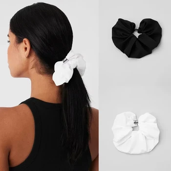 Yoga Bead It Oversized Scrunchie Exercise Blue Headband Elastic Ponytail Headband Gym Headband Women's Hair Accessories 2