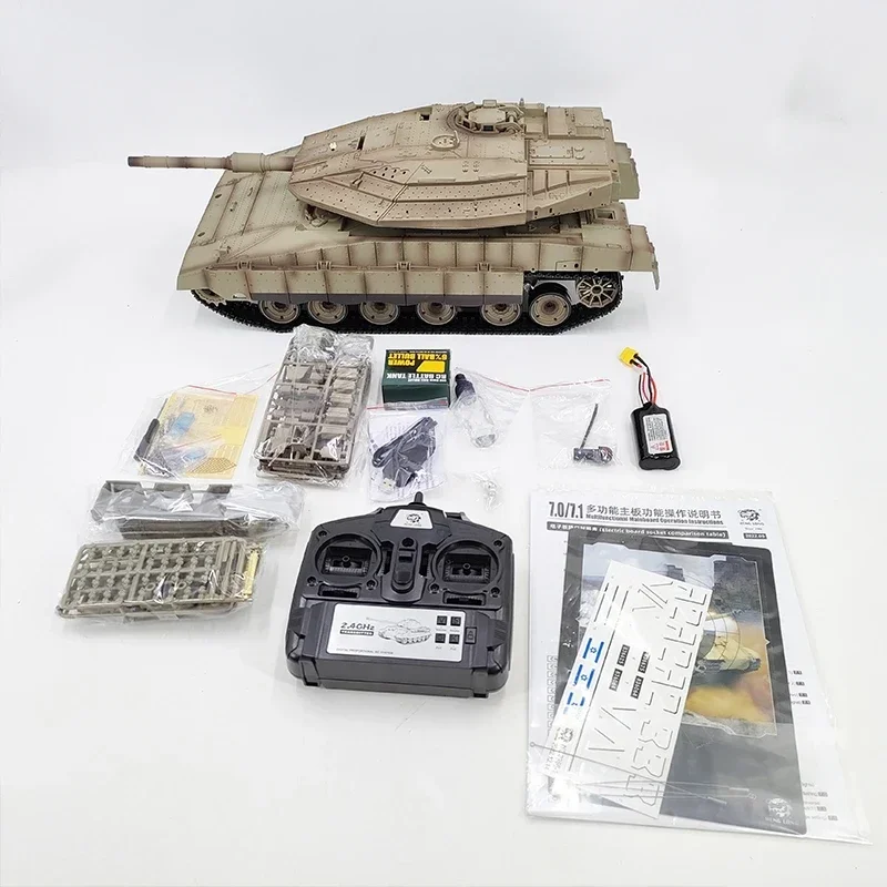 

Henglong 3958 Israel Merkava Mk Iv Main Battle Tank Remote Control Model 1/16 Metal Tracks Off-Road Rc Car Child Toys Gifts