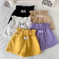 Vêtements d'été pour filles, couleur bonbon, Shorts en coton pour enfants, vêtements d'été décontractés, pantalons de sport de plein air fins et respirants 4