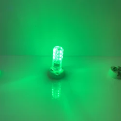 Vibrant Multicolor LED Bi - pin Light Bulbs, 3W/5W for Chandeliers and Crystal Lamps (Green)