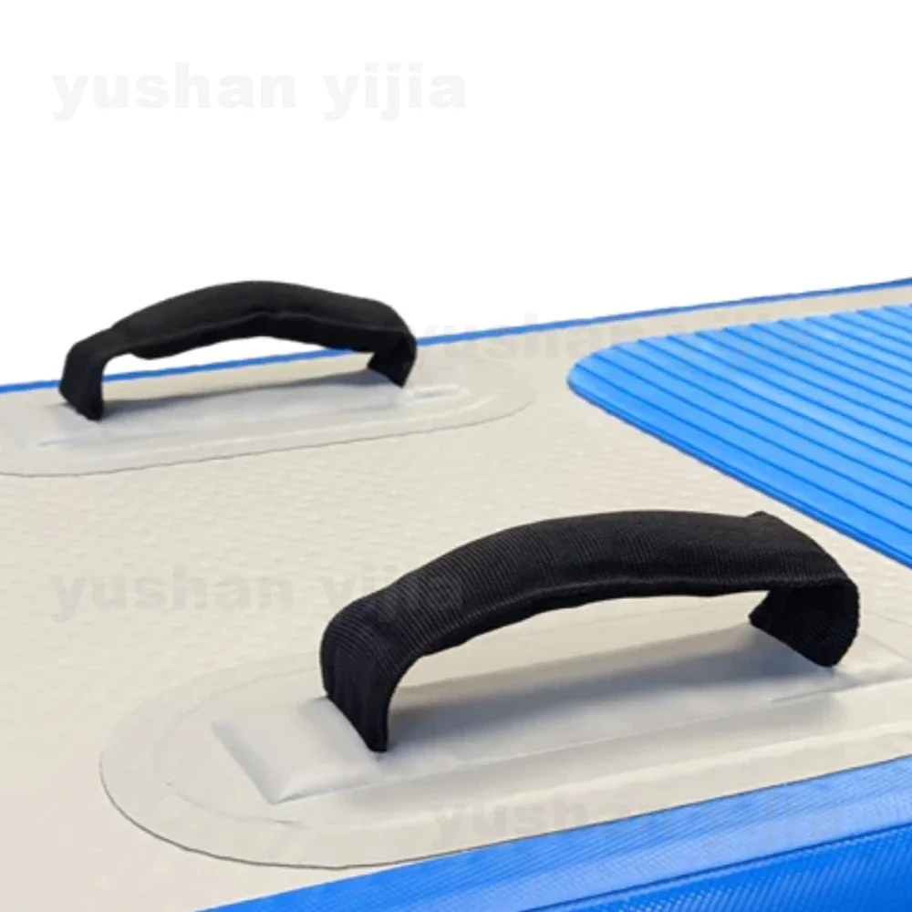 Inflatable Ski Mat Drop Stitch Inflatable Snow Tubes Heavy Duty Winter Sledding Snow Riders with Handles for Kids and Adults