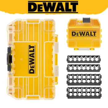DEWALT 소형 벌크 보관 케이스 및 스크루 드라이버 비트 바, 쌓을 수 있는 잠금 가능 도구 부품, 드릴 비트 플라스틱 도구 보관함, DT70801