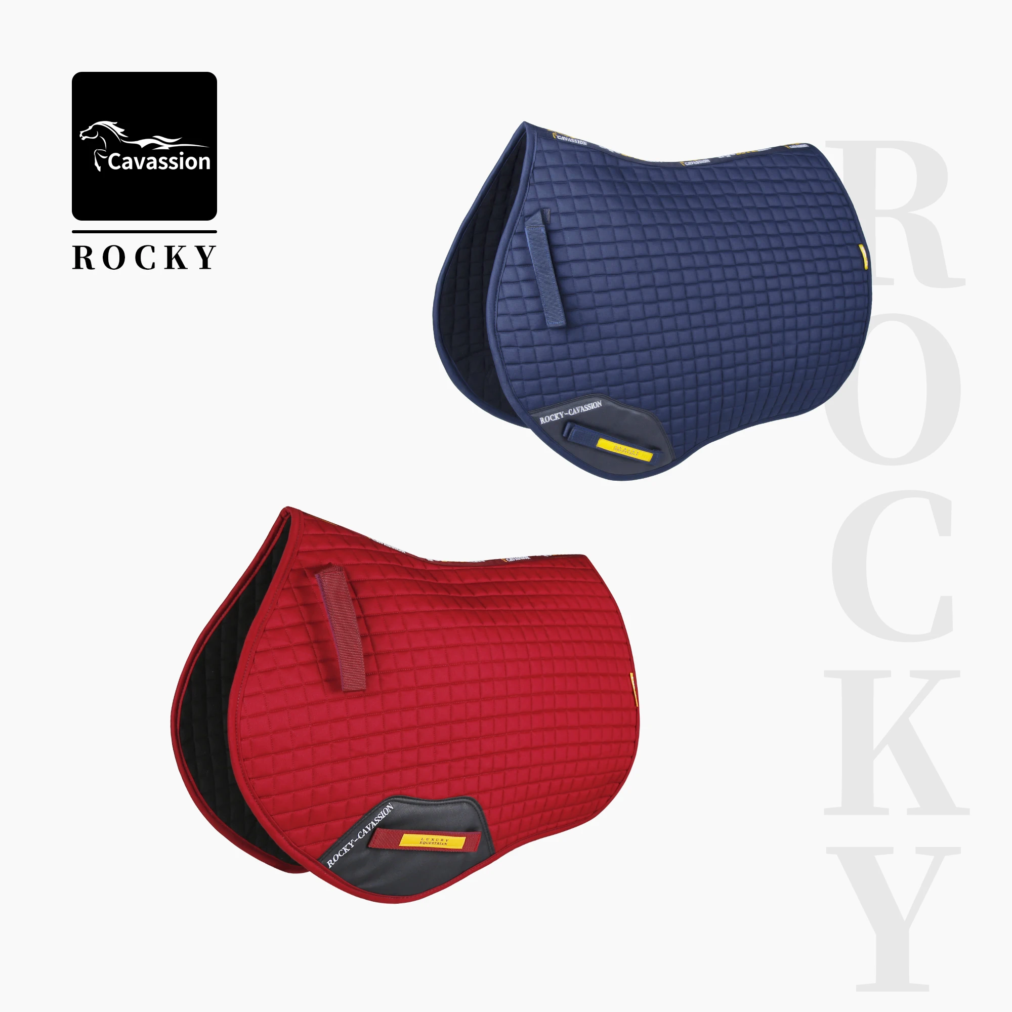 Cavassion jump saddlecloth equestrian competition saddle pad horse riding equestrian equipments orange color horse back numnah