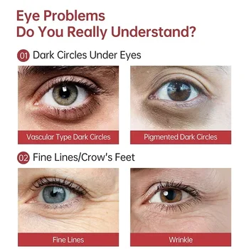 Instant Eye Bag Removal Cream Collagen Anti-Wrinkle Fade Fine Lines Anti Dark Circle Firming Skin Puffiness Brighten Eye Care - Thumbnail 5