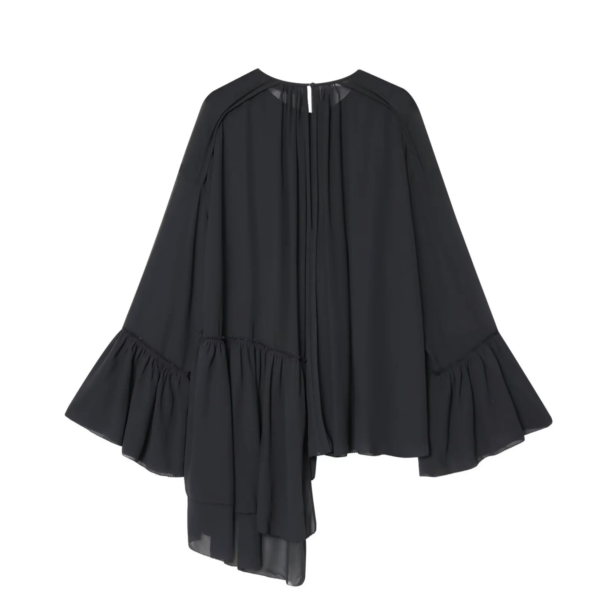 Women Solid Blouse Chiffon Ruffle Casual Shirt Tops Female Long Sleeve Blouses Spring Autumn New Lady Elegant Blouses Streetwear