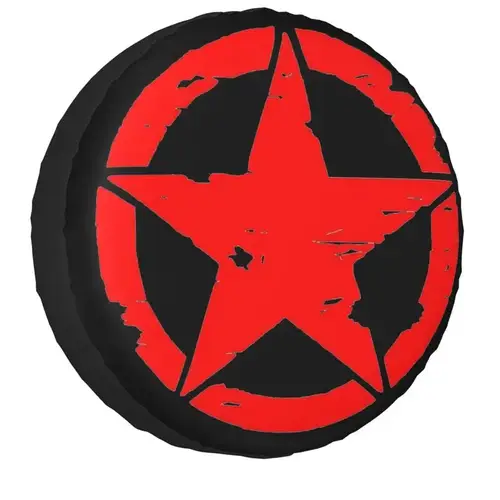 Military Tactical Army Star Spare Tire Cover for Jeep Hummer Pentagram SUV RV 4x4 Car Wheel Protectors 14" 15" 16" 17" Inch - Image 9