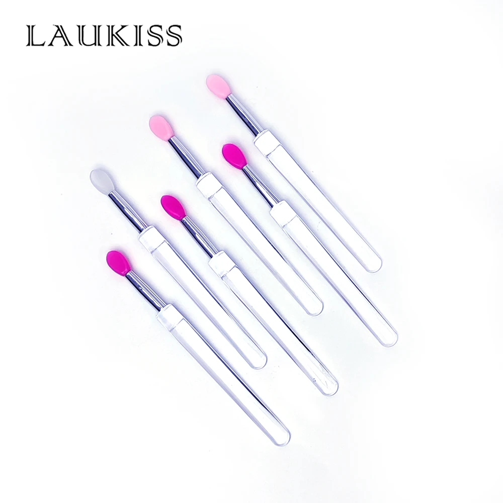 

10pcs Silicone Lip Brush With Cover Reusable Multifunctional Makeup Tool for Lipstick Lipgloss Lip Balm Soft Applicator Brushes