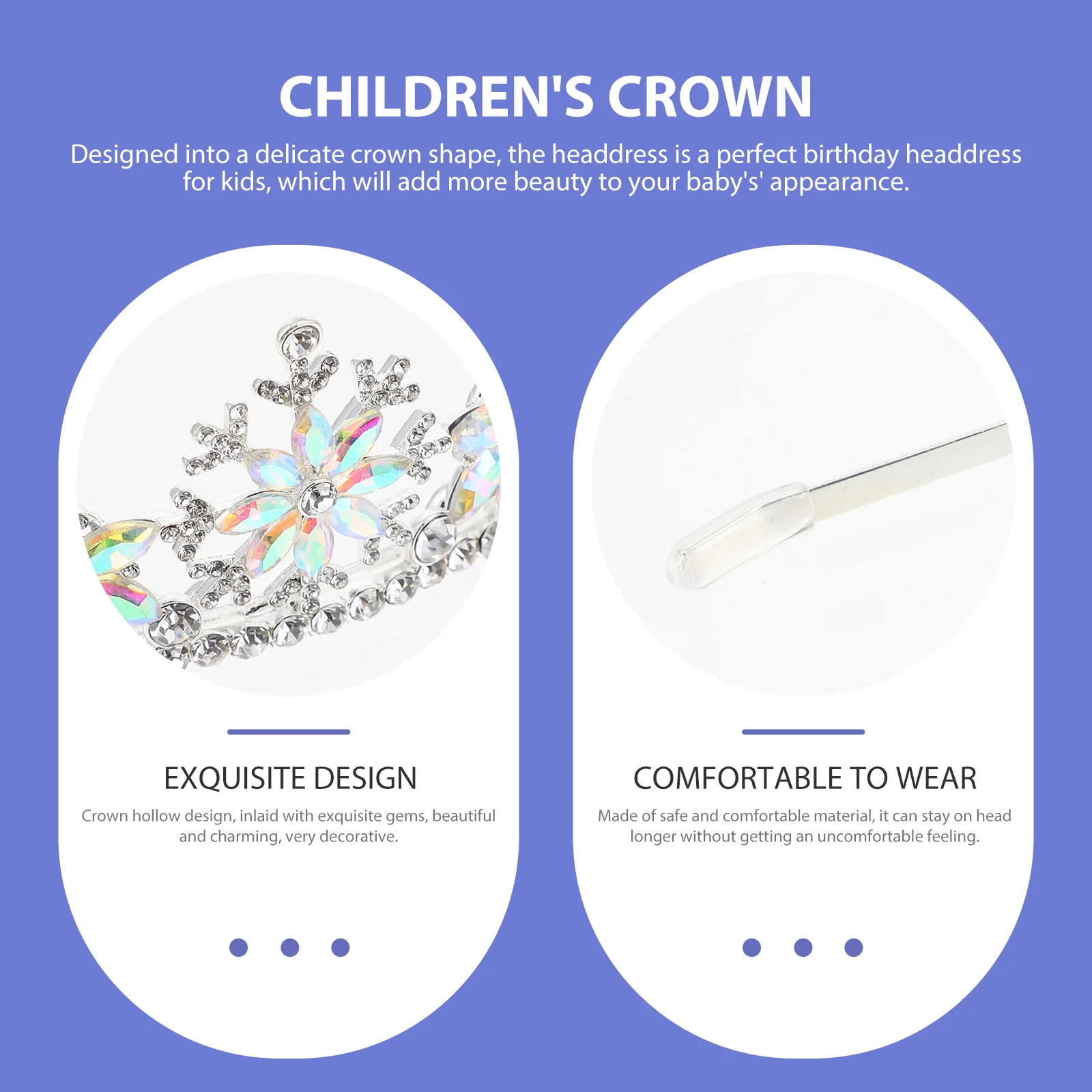 Party Hair Hoop Crown Children's Headband Headbands for Women's Snowflake Headdress Kids Alloy Costumes Girls 2