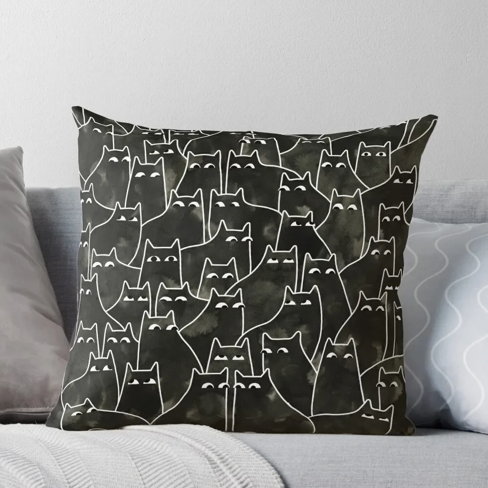 

Suspicious Cats Throw Pillow christmas cushions covers Christmas Pillows Pillow Cases Rectangular Cushion Cover