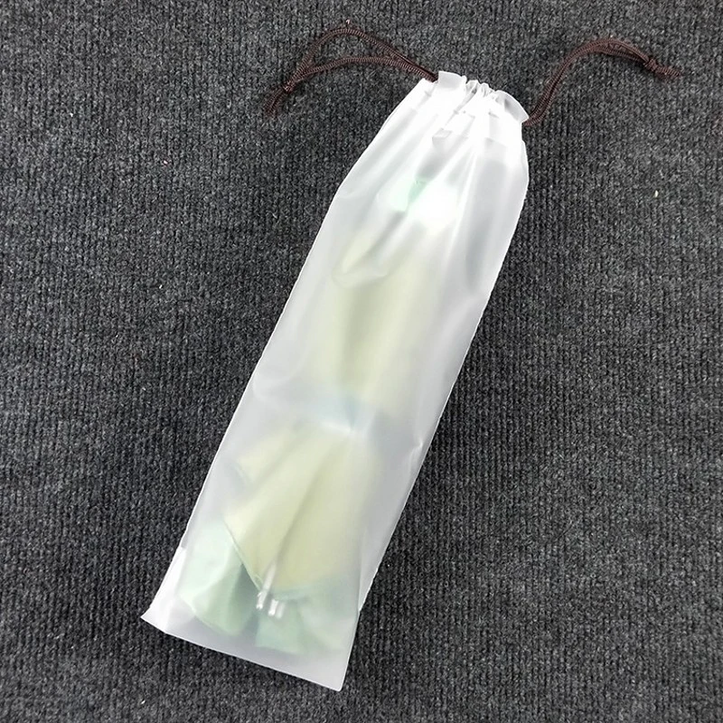 Portable Umbrella Cover Bag With Drawstring Reusable Matte Translucent Eva Material Umbrella Drip-Proof Organizer 1/2/5 Pcs umbrella cover,umbrella storage bag