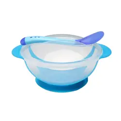 Portable Non - Slip Baby Feeding Bowl - Food Grade Safety Bowl (Blue)