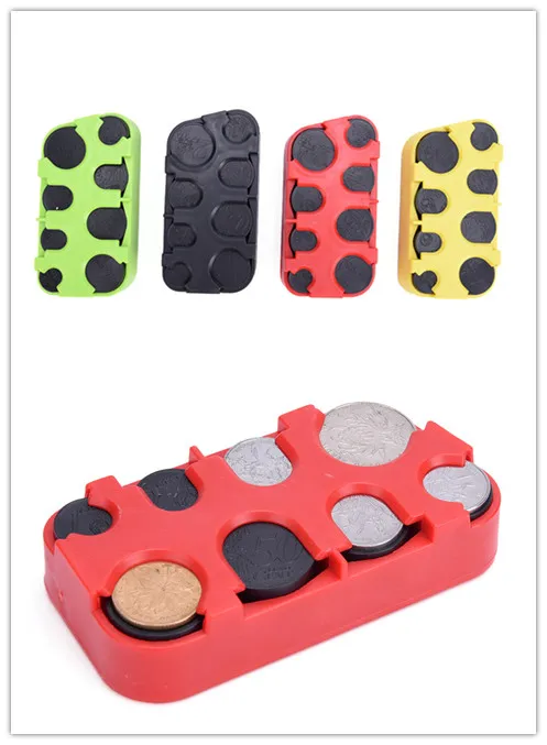 1PC Mini Coin Collection Purse Wallet Organizer Holder Euro Coin Dispenser Changer Holder For Bus Taxi Plastic Storage Box