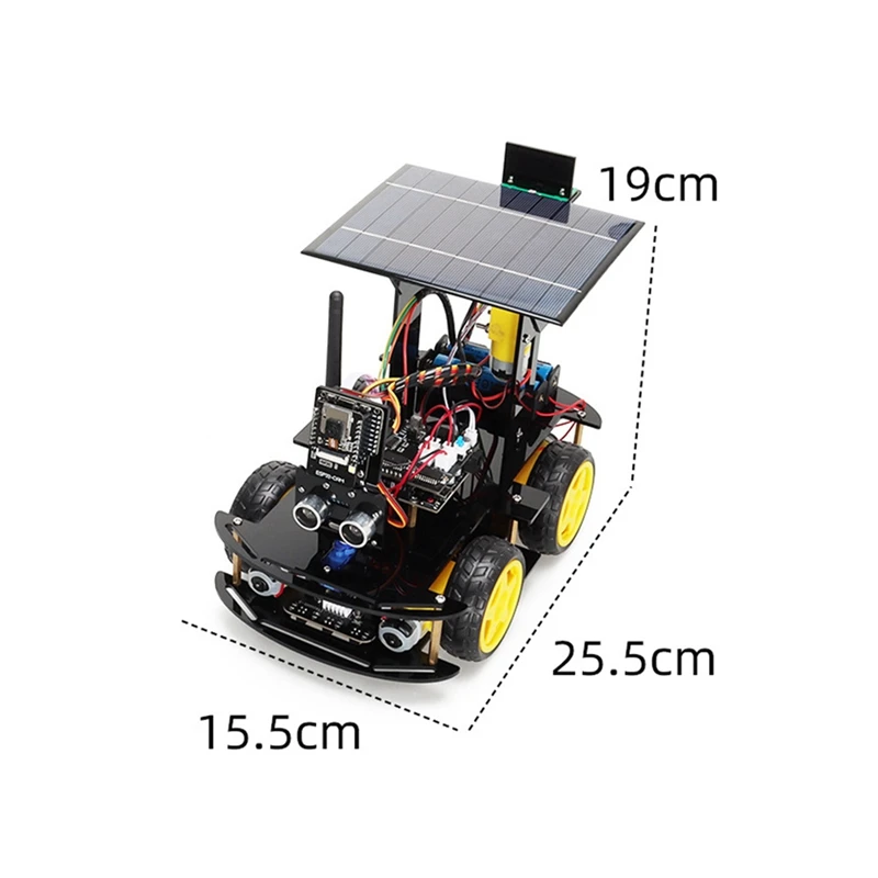 ESP32-CAM Smart Car Programming Kit Solar Camera Programming Education Robot Car Ultrasonic Intelligent Programming Car