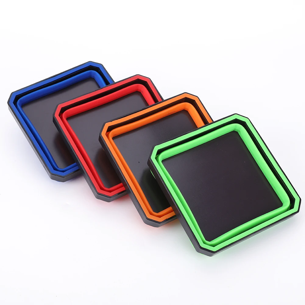 4.53 배관공 목수용 공구 정리함 다색 접이식 자석 부품 트레이 자석 트레이 박스 보관 플레이트 박스 트레이