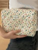 Lovely Floral Stitching Corduroy Cosmetic Bag For Storing Skin Care ltems Lipsticks Accessories Travel Necessity Birthday Gift 6