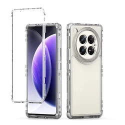 Rugged Armor Shockproof Case with Hard Plastic Frame and Transparent Acrylic Back for Zero 40 5G X6861 (Clear)