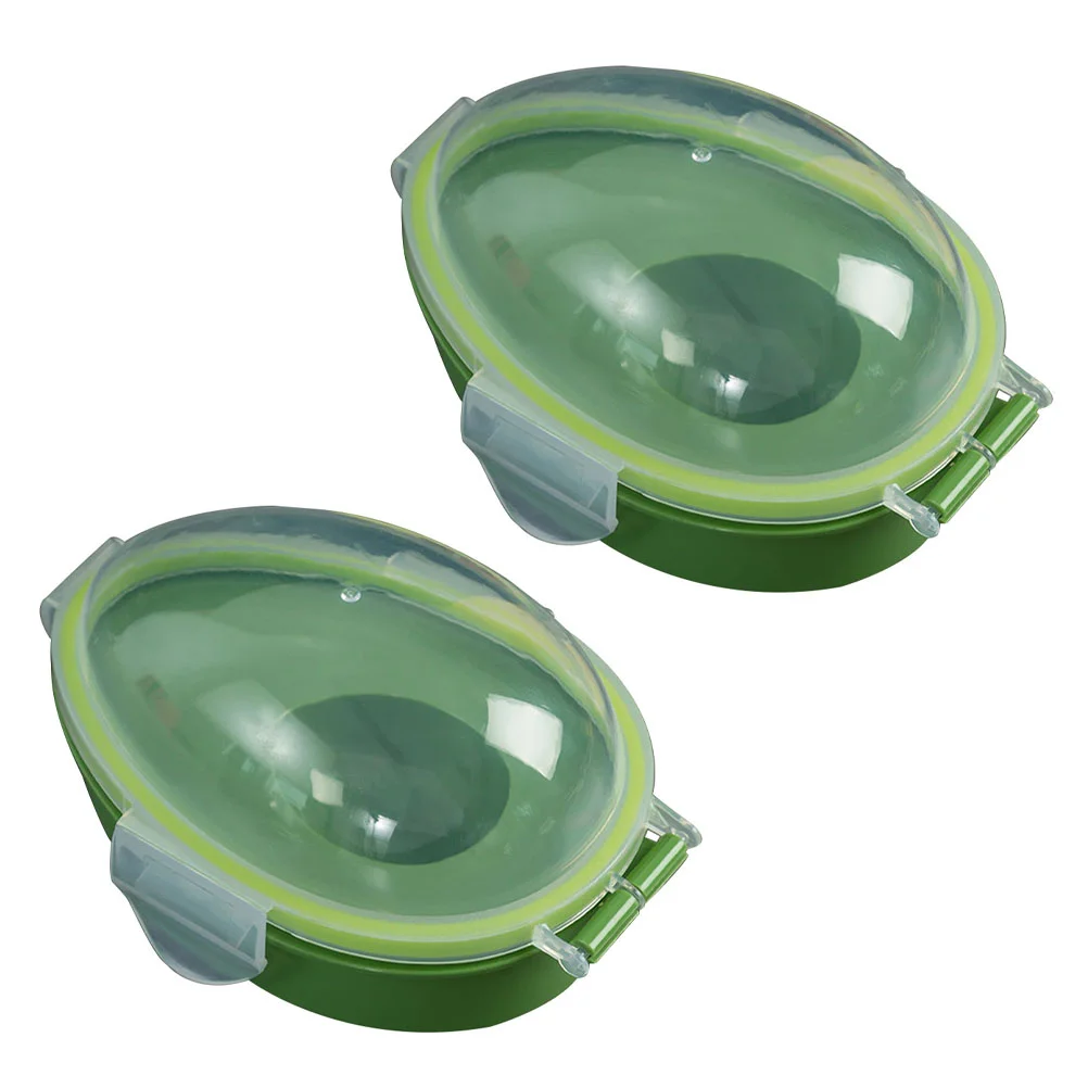 

2 Pcs Avocado Crisper Wear-resistant Container Delicate Fruit Sealed Keeper Household Saver